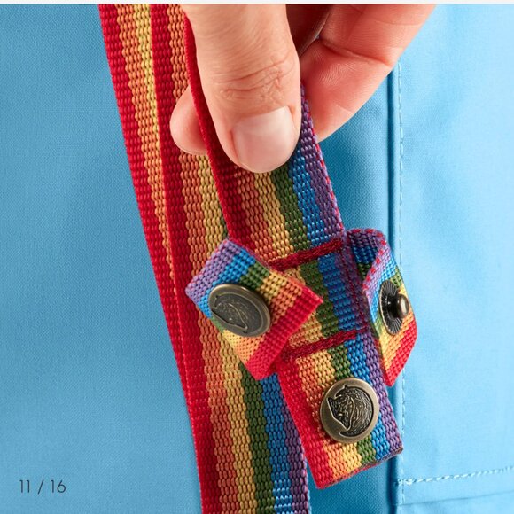 NWT Fjallraven Kanken Rainbow Mini Backpack in Light Oak - Picture 10 of 11